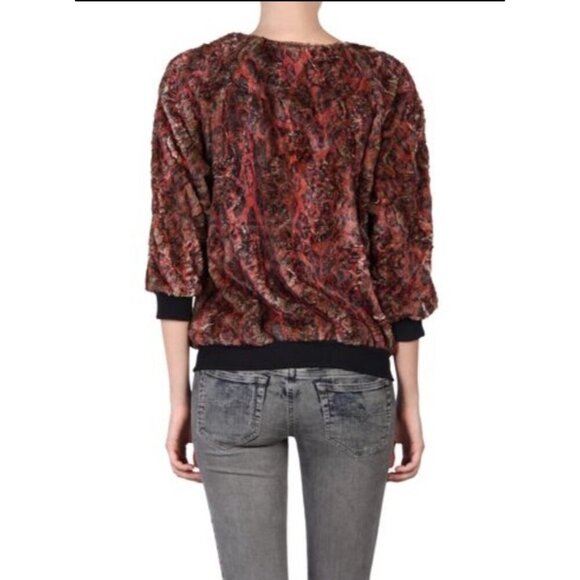 Diesel Women's F-Riga 3/4 Sleeve Sweatshirt V-Neck Sweater Size Small $248 Italy - Picture 10 of 16